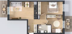 3 pokoje, mieszkanie 58,90 m², piętro 3, oferta nr B9-K4-3-1, ATAL Strachowicka II, Wrocław, Żerniki, Fabryczna, ul. Strachowicka