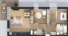 3 pokoje, mieszkanie 67,23 m², piętro 3, oferta nr B9-K2-3-2, ATAL Strachowicka II, Wrocław, Żerniki, Fabryczna, ul. Strachowicka