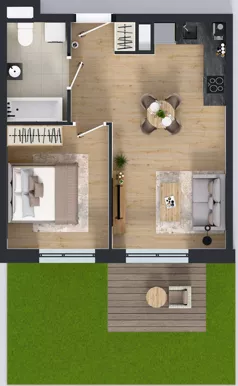 2 pokoje, mieszkanie 36,75 m², piętro 1, oferta nr B11-K1-1-7, Żerniki Na Novo III, Wrocław, Żerniki, ul. Maxa Berga