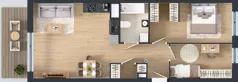 3 pokoje, mieszkanie 62,58 m², piętro 2, oferta nr B10-K2-2-1, Żerniki Na Novo III, Wrocław, Żerniki, ul. Maxa Berga