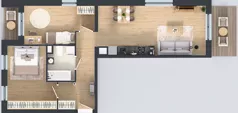 3 pokoje, mieszkanie 62,15 m², piętro 2, oferta nr B10-K3-2-1, Żerniki Na Novo III, Wrocław, Żerniki, ul. Maxa Berga