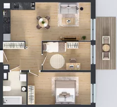 3 pokoje, mieszkanie 59,50 m², piętro 2, oferta nr B10-K3-2-2, Żerniki Na Novo III, Wrocław, Żerniki, ul. Maxa Berga