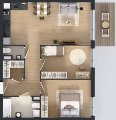 3 pokoje, mieszkanie 68,55 m², piętro 4, oferta nr B10-K3-4-2, Żerniki Na Novo III, Wrocław, Żerniki, ul. Maxa Berga