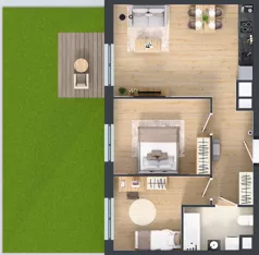 3 pokoje, mieszkanie 59,82 m², parter, oferta nr B11-K1-0-5, Żerniki Na Novo III, Wrocław, Żerniki, ul. Maxa Berga