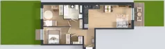 3 pokoje, mieszkanie 60,51 m², piętro 2, oferta nr B11-K2-2-3, Żerniki Na Novo III, Wrocław, Żerniki, ul. Maxa Berga
