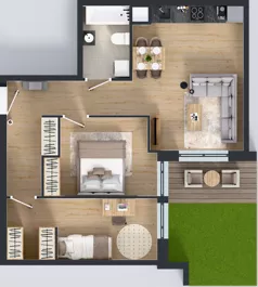 3 pokoje, mieszkanie 57,50 m², parter, oferta nr B11-K2-0-3, Żerniki Na Novo III, Wrocław, Żerniki, ul. Maxa Berga
