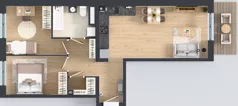 3 pokoje, mieszkanie 59,85 m², piętro 1, oferta nr B11-K2-1-3, Żerniki Na Novo III, Wrocław, Żerniki, ul. Maxa Berga