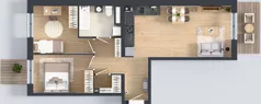 3 pokoje, mieszkanie 60,51 m², piętro 2, oferta nr B11-K2-2-3, Żerniki Na Novo III, Wrocław, Żerniki, ul. Maxa Berga