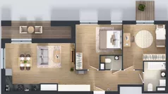 3 pokoje, mieszkanie 68,41 m², piętro 4, oferta nr B11-K2-4-2, Żerniki Na Novo III, Wrocław, Żerniki, ul. Maxa Berga