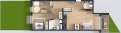 3 pokoje, mieszkanie 66,61 m², piętro 2, oferta nr B12-K2-2-1, Żerniki Na Novo III, Wrocław, Żerniki, ul. Maxa Berga