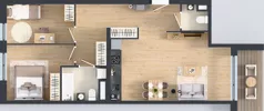 3 pokoje, mieszkanie 66,61 m², piętro 1, oferta nr B12-K2-1-1, Żerniki Na Novo III, Wrocław, Żerniki, ul. Maxa Berga