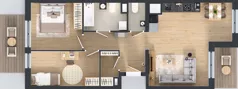 3 pokoje, mieszkanie 66,64 m², piętro 1, oferta nr B12-K3-1-1, Żerniki Na Novo III, Wrocław, Żerniki, ul. Maxa Berga