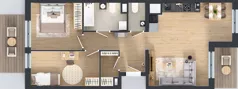 3 pokoje, mieszkanie 66,43 m², piętro 2, oferta nr B12-K3-2-1, Żerniki Na Novo III, Wrocław, Żerniki, ul. Maxa Berga