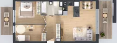 3 pokoje, mieszkanie 60,71 m², piętro 4, oferta nr B12-K3-4-1, Żerniki Na Novo III, Wrocław, Żerniki, ul. Maxa Berga