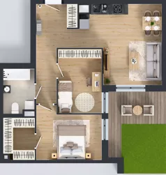 3 pokoje, mieszkanie 64,91 m², parter, oferta nr B9-K2-0-1, Żerniki Na Novo III, Wrocław, Żerniki, ul. Maxa Berga