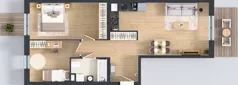 3 pokoje, mieszkanie 63,33 m², piętro 1, oferta nr B9-K2-1-4, Żerniki Na Novo III, Wrocław, Żerniki, ul. Maxa Berga