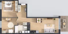 3 pokoje, mieszkanie 64,40 m², piętro 1, oferta nr B9-K3-1-1, Żerniki Na Novo III, Wrocław, Żerniki, ul. Maxa Berga