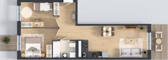 3 pokoje, mieszkanie 54,89 m², piętro 1, oferta nr B9-K5-1-1, Żerniki Na Novo III, Wrocław, Żerniki, ul. Maxa Berga