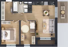 3 pokoje, mieszkanie 57,87 m², piętro 1, oferta nr B9-K5-1-3, Żerniki Na Novo III, Wrocław, Żerniki, ul. Maxa Berga