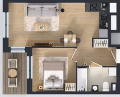 2 pokoje, mieszkanie 39,11 m², piętro 2, oferta nr B9-K1-2-8, Żerniki Na Novo III, Wrocław, Żerniki, ul. Maxa Berga