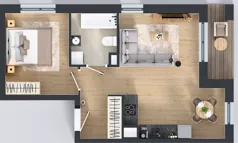 2 pokoje, mieszkanie 44,39 m², piętro 2, oferta nr B9-K5-2-4, Żerniki Na Novo III, Wrocław, Żerniki, ul. Maxa Berga
