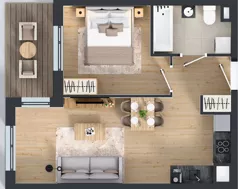 2 pokoje, mieszkanie 40,78 m², piętro 3, oferta nr B9-K1-3-3, Żerniki Na Novo III, Wrocław, Żerniki, ul. Maxa Berga