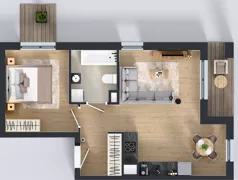 2 pokoje, mieszkanie 45,33 m², piętro 3, oferta nr B9-K5-3-4, Żerniki Na Novo III, Wrocław, Żerniki, ul. Maxa Berga