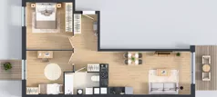 3 pokoje, mieszkanie 65,04 m², piętro 4, oferta nr B9-K3-4-1, Żerniki Na Novo III, Wrocław, Żerniki, ul. Maxa Berga