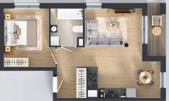 2 pokoje, mieszkanie 45,33 m², piętro 4, oferta nr B9-K5-4-4, Żerniki Na Novo III, Wrocław, Żerniki, ul. Maxa Berga