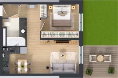 2 pokoje, mieszkanie 42,58 m², parter, oferta nr D.0.5, ATAL Parkowa, Poznań, Nowe Miasto, Osiedle Warszawskie, ul. Mogileńska