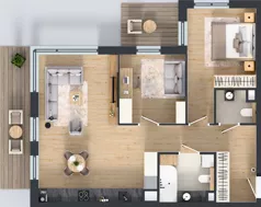 3 pokoje, mieszkanie 70,31 m², piętro 1, oferta nr A.1.3, ATAL Parkowa, Poznań, Nowe Miasto, Osiedle Warszawskie, ul. Mogileńska