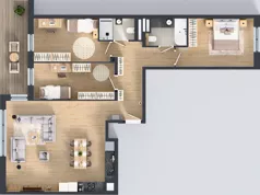 4 pokoje, mieszkanie 98,06 m², piętro 1, oferta nr C.1.1, ATAL Parkowa, Poznań, Nowe Miasto, Osiedle Warszawskie, ul. Mogileńska