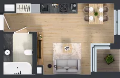 1 pokój, mieszkanie 27,78 m², piętro 2, oferta nr D.2.4, ATAL Parkowa, Poznań, Nowe Miasto, Osiedle Warszawskie, ul. Mogileńska