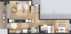 3 pokoje, mieszkanie 70,40 m², piętro 2, oferta nr D.2.6, ATAL Parkowa, Poznań, Nowe Miasto, Osiedle Warszawskie, ul. Mogileńska