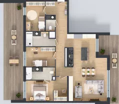 4 pokoje, mieszkanie 115,88 m², piętro 6, oferta nr D.6.2, ATAL Parkowa, Poznań, Nowe Miasto, Osiedle Warszawskie, ul. Mogileńska
