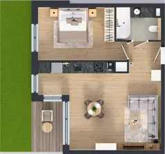 2 pokoje, mieszkanie 50,41 m², parter, oferta nr E.0.3, ATAL Parkowa, Poznań, Nowe Miasto, Osiedle Warszawskie, ul. Mogileńska