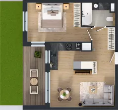 2 pokoje, mieszkanie 47,86 m², parter, oferta nr E.0.4, ATAL Parkowa, Poznań, Nowe Miasto, Osiedle Warszawskie, ul. Mogileńska