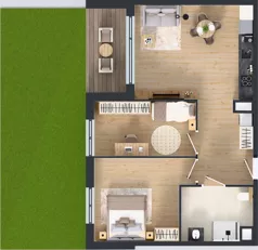 3 pokoje, mieszkanie 64,15 m², parter, oferta nr F.0.2, ATAL Parkowa, Poznań, Nowe Miasto, Osiedle Warszawskie, ul. Mogileńska