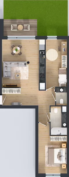 3 pokoje, mieszkanie 68,73 m², parter, oferta nr G.0.1, ATAL Parkowa, Poznań, Nowe Miasto, Osiedle Warszawskie, ul. Mogileńska