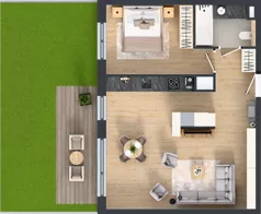 2 pokoje, mieszkanie 54,97 m², parter, oferta nr G.0.3, ATAL Parkowa, Poznań, Nowe Miasto, Osiedle Warszawskie, ul. Mogileńska