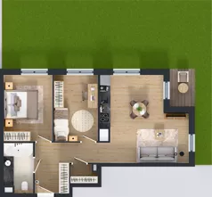 3 pokoje, mieszkanie 60,53 m², parter, oferta nr I.0.1, ATAL Parkowa, Poznań, Nowe Miasto, Osiedle Warszawskie, ul. Mogileńska