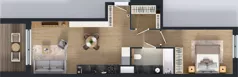 2 pokoje, mieszkanie 51,93 m², piętro 2, oferta nr F.2.1, ATAL Parkowa, Poznań, Nowe Miasto, Osiedle Warszawskie, ul. Mogileńska