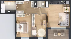 3 pokoje, mieszkanie 68,72 m², piętro 2, oferta nr G.2.2, ATAL Parkowa, Poznań, Nowe Miasto, Osiedle Warszawskie, ul. Mogileńska