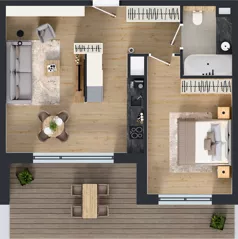 2 pokoje, mieszkanie 49,70 m², piętro 2, oferta nr I.2.3, ATAL Parkowa, Poznań, Nowe Miasto, Osiedle Warszawskie, ul. Mogileńska