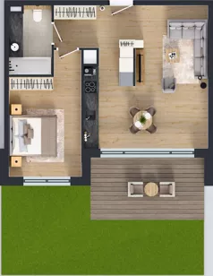 2 pokoje, mieszkanie 51,79 m², piętro 1, oferta nr J.1.4, ATAL Parkowa, Poznań, Nowe Miasto, Osiedle Warszawskie, ul. Mogileńska