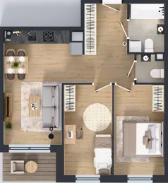 3 pokoje, mieszkanie 54,51 m², piętro 4, oferta nr 2.C11, Niebieski Bursztyn II, Reda, ul. Bosmańska
