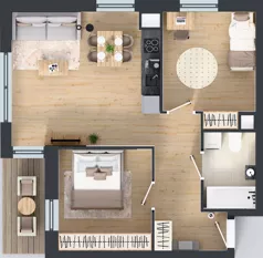 3 pokoje, mieszkanie 56,15 m², piętro 7, oferta nr 2.A51, Niebieski Bursztyn II, Reda, ul. Bosmańska