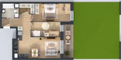 3 pokoje, mieszkanie 62,87 m², piętro 1, oferta nr 1A.1.17, Nowa Francuska IIB, Katowice, Osiedle Paderewskiego-Muchowiec, Muchowiec, ul. Szybowcowa