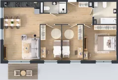4 pokoje, mieszkanie 81,38 m², piętro 4, oferta nr 1.4.09, Osiedle Rytelska, Gdańsk, Orunia Górna-Gdańsk Południe, ul. Rytelska