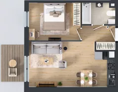 2 pokoje, mieszkanie 41,07 m², piętro 3, oferta nr 2.3.01, Osiedle Rytelska, Gdańsk, Orunia Górna-Gdańsk Południe, ul. Rytelska